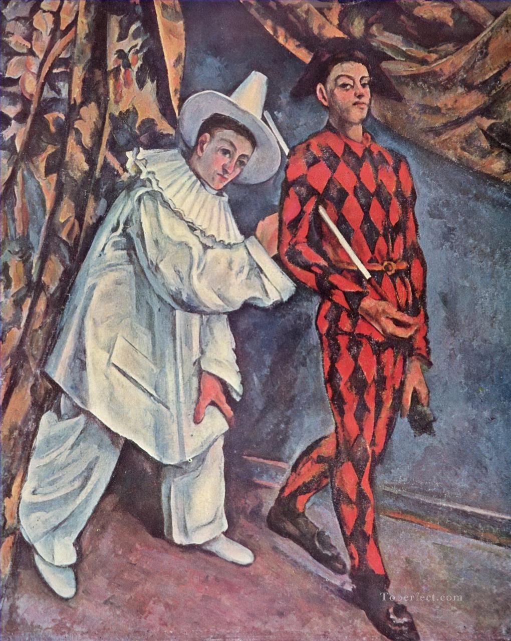 Pierrot and Harlequin Mardi Gras Paul Cezanne Oil Paintings